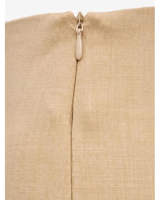 Benetton Natural Zip Straight Trousers