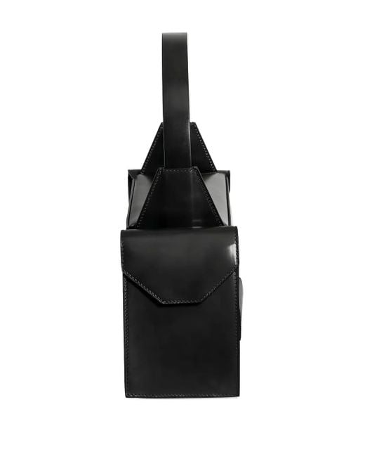 Merryl Tielman Black Barbara Leather Shoulder Bag