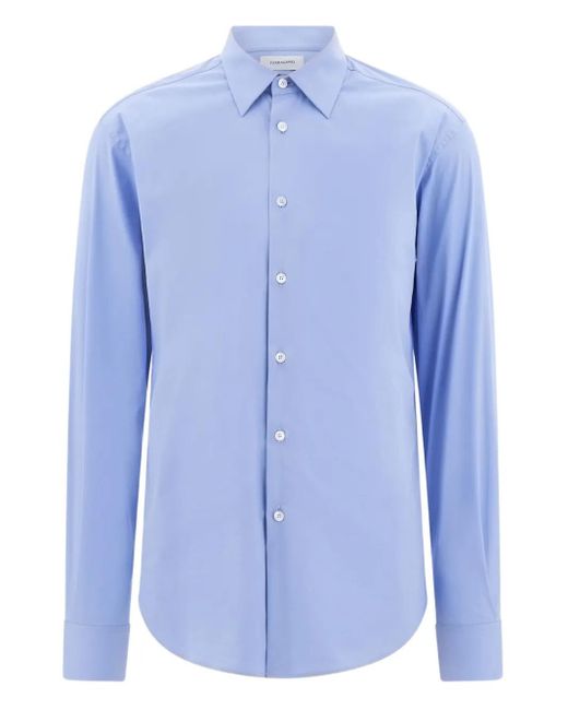 Ferragamo Button-Down Overhemd in het Blue voor heren