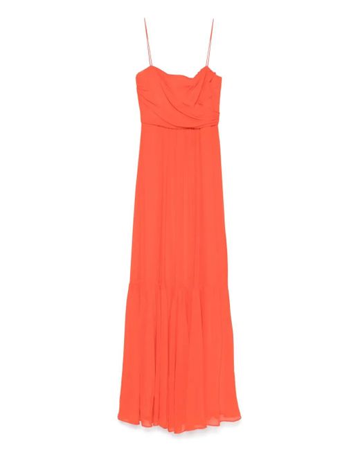 【関税＆送料込み】Max Mara Studio Pioppo Long Dress Max Mara Pioppo Maxi Dress in Red | Lyst