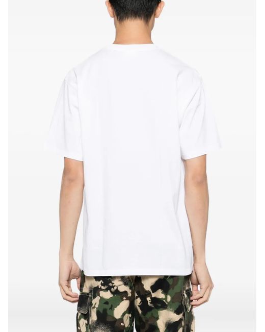 A Bathing Ape White 1St Camo College T-Shirt for men