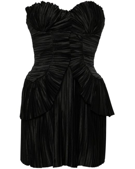Cult Gaia Plissé Mini-jurk in het Black