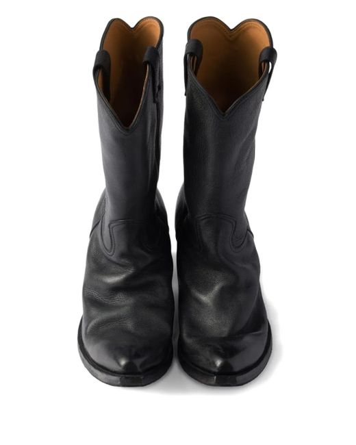 Prada Black Pointed Toe Ankle Boots for men