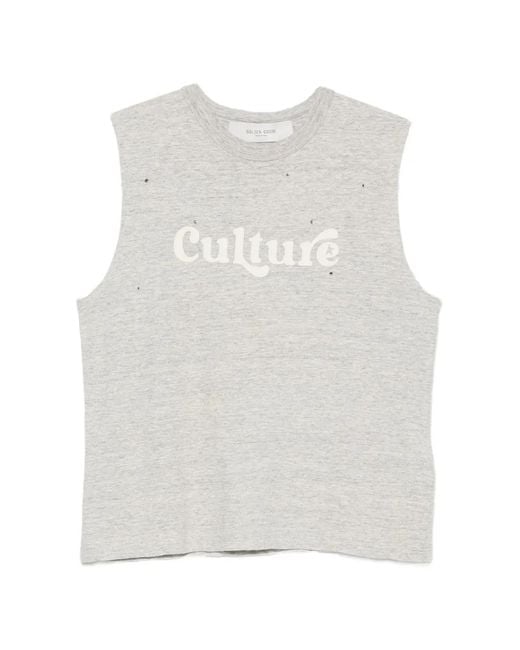 Golden Goose Deluxe Brand White Roberta Distressed Slogan-Print T-Shirt