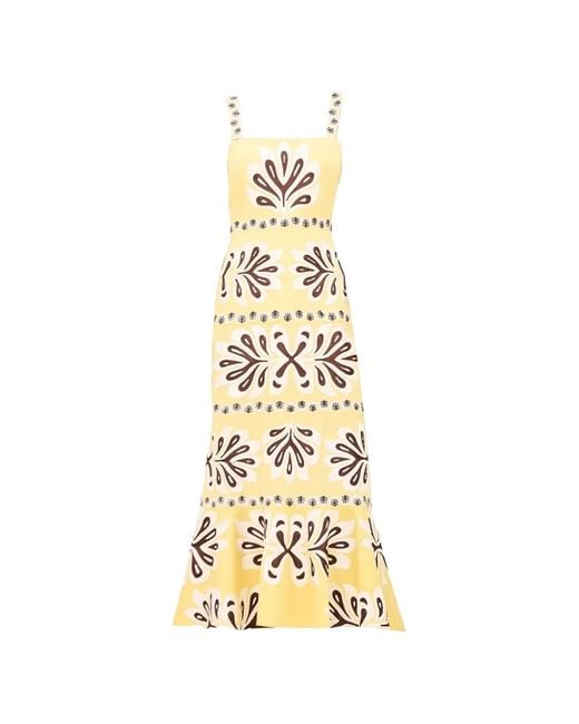 Alexis Metallic Sirena Graphic-Print Midi Dress