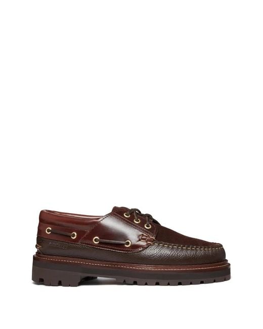 G.H.BASS Brown 1876 Camp Moc Boat Shoes for men