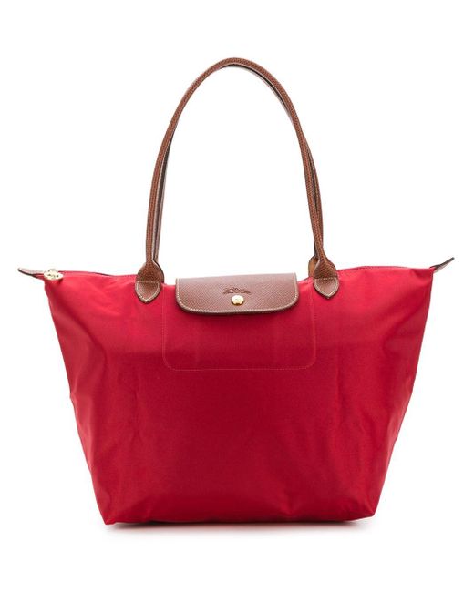 Grand sac cabas Le Pliage Longchamp en coloris Rouge - Lyst