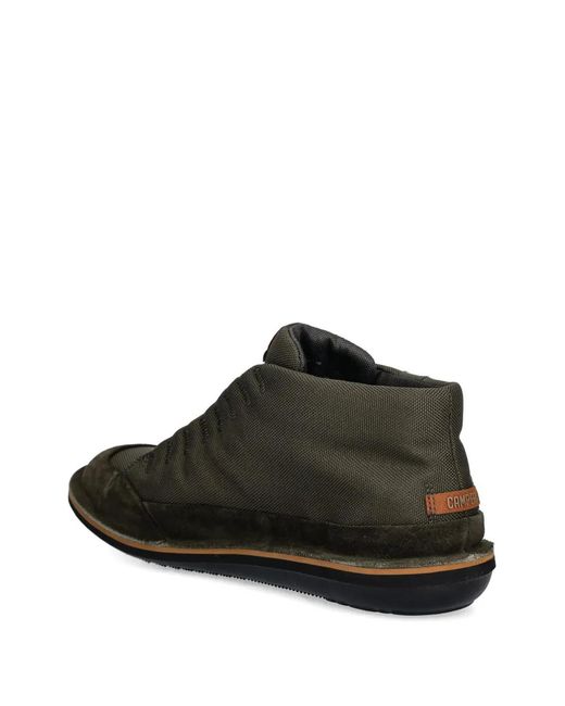 Camper Green Beetle Lace-Up Sneakers for men