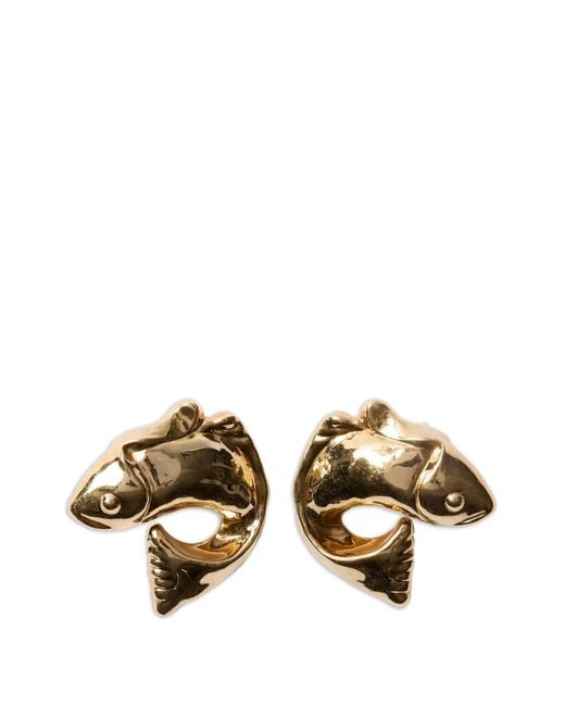 Jacquemus Metallic Les Boucles Poisson Earrings
