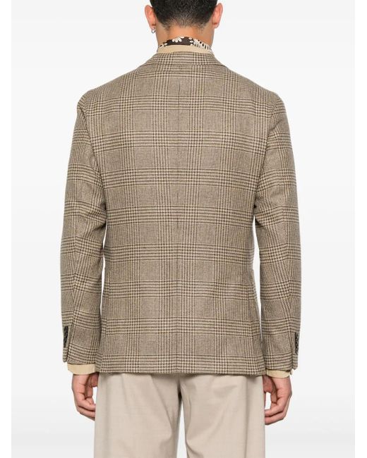 Boglioli Brown Single-Breasted Blazer for men
