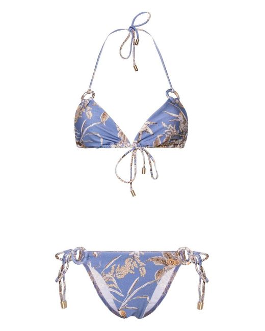 Zimmermann Blue Ottie Ring-detailing Bikini