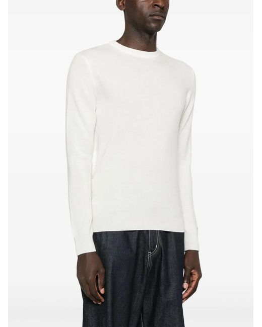 Woolrich White Wool Sweater for men