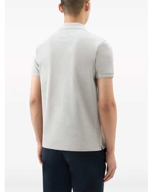 Woolrich Gray Mackinack Cotton Polo Shirt for men