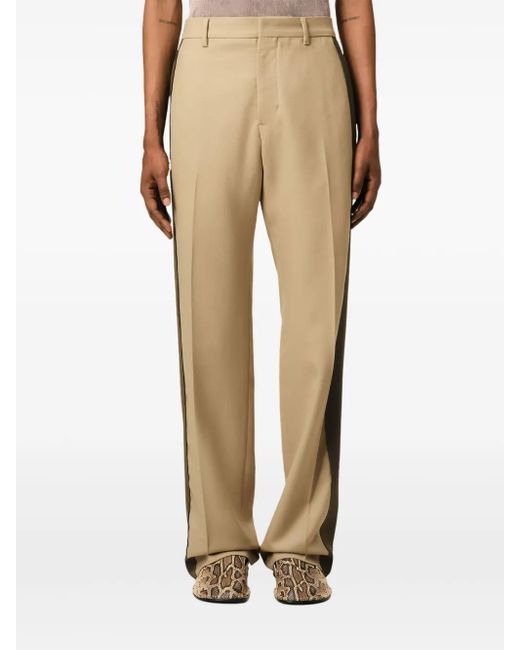 AMI Natural Contrasting Trousers for men