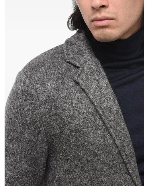 SUNHOUSE Gray Knit Horn-Button Cardigan for men
