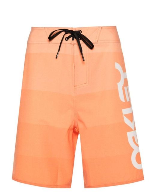 Oakley Orange Retro Mark 19" Logo-print Swim Shorts for men