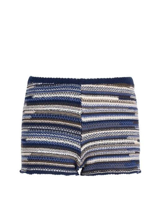 Proenza Schouler Blue Jenna Knit Shorts
