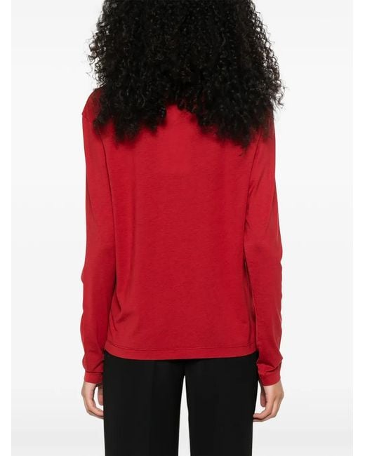 Totême Red Crew-Neck Long-Sleeved T-Shirt