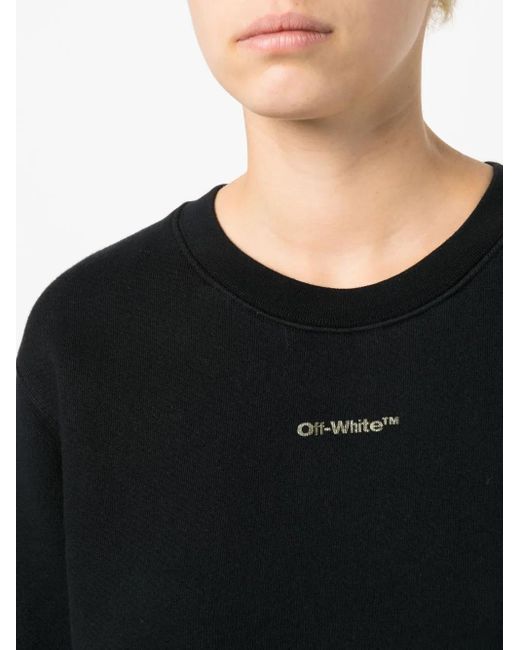 Off-White c/o Virgil Abloh Black Signature Arrows Tie-Dye Crewneck Sweatshirt