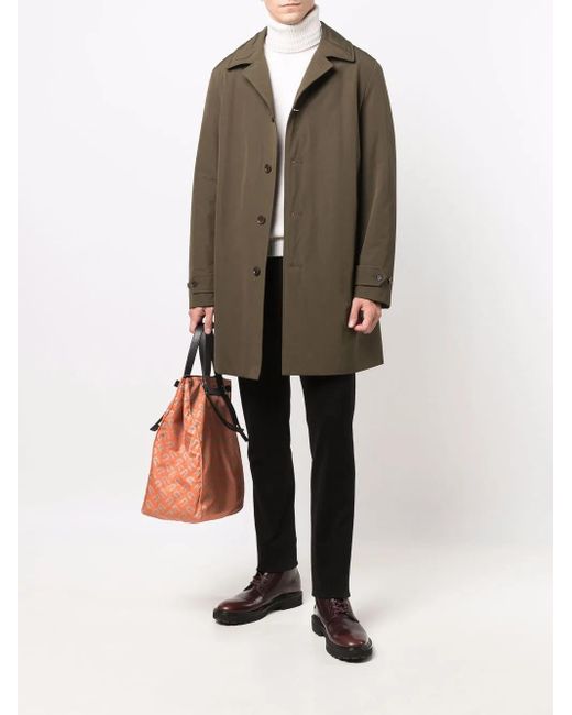 Aspesi Green Single-Breasted Tailored Coat for men