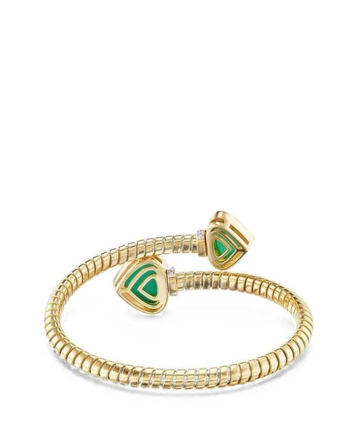 Marina B Green Trisolina Chrysoprase And Diamond Bracelet