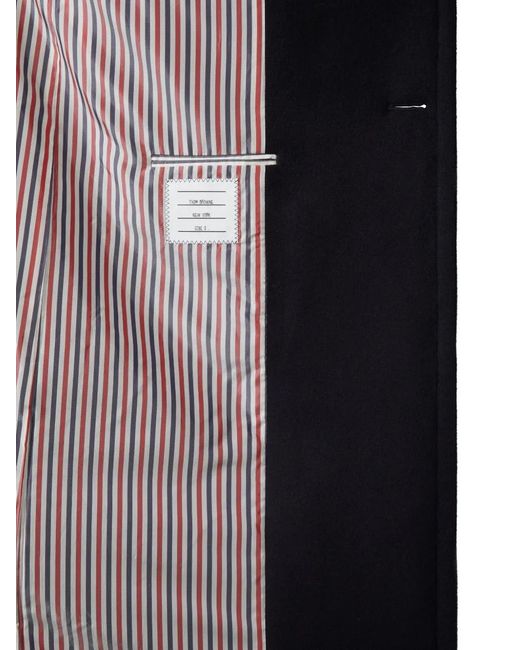 Abrigo Con Cuello Esmoquin Thom Browne de hombre de color Black