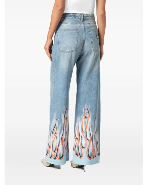 Vaqueros Skater Flame Philipp Plein de color Blue