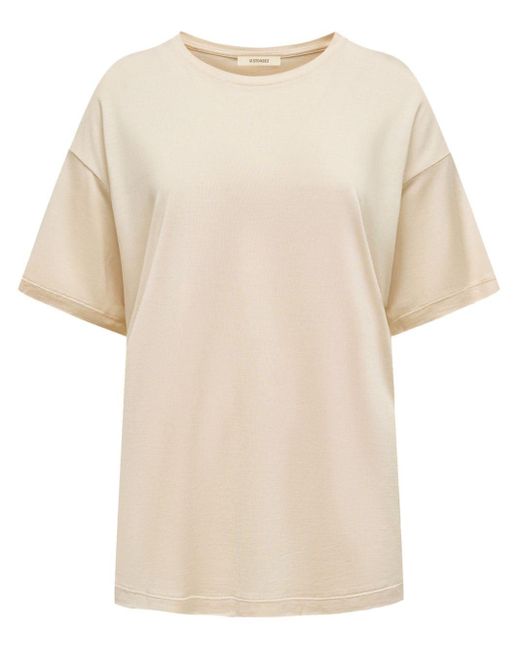 12 STOREEZ Natural Jersey-texture Silk T-shirt