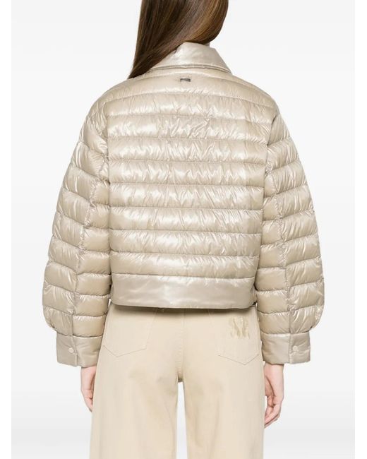 Herno Natural Polo-Collar Padded Jacket