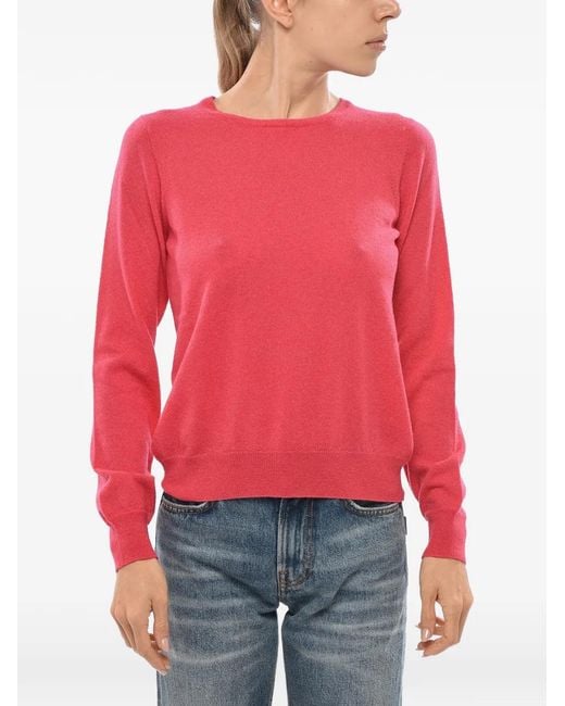Malo Red Crew-Neck Long-Sleeve Sweater