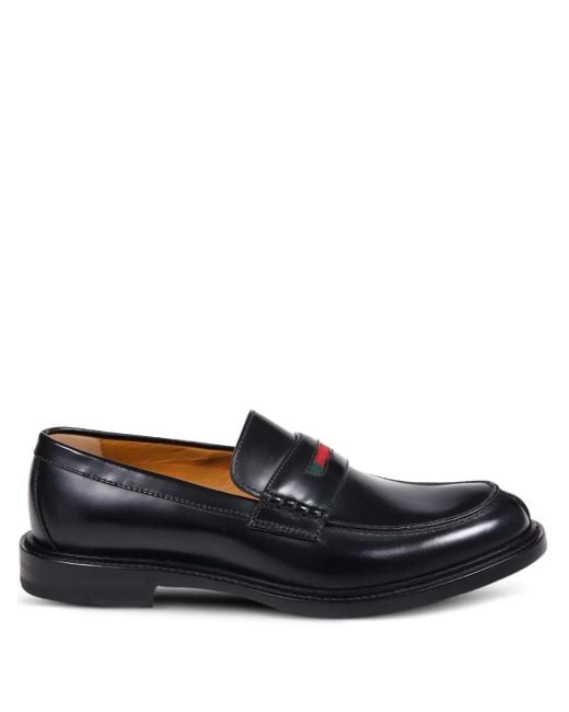 Gucci Black Penny-Strap Loafers for men