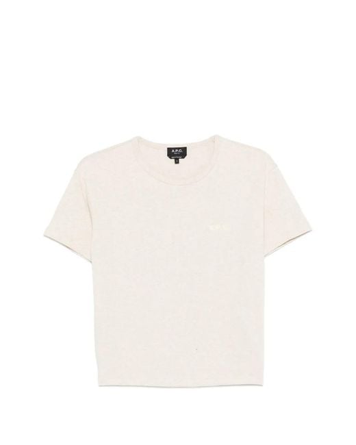 A.P.C. White Crew-Neck T-Shirt