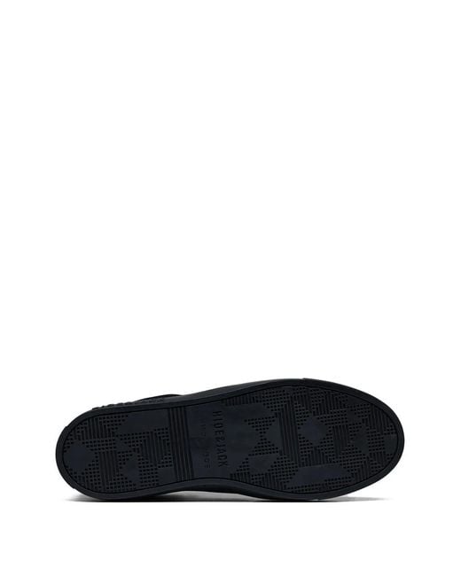 HIDE & JACK Black Oil Suede Sneakers