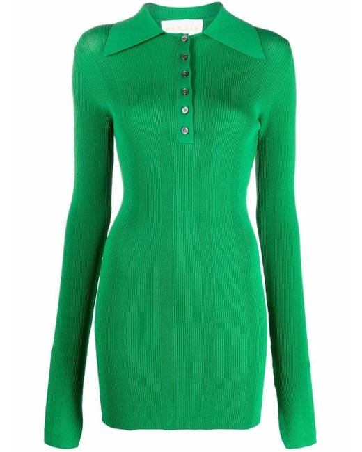 Remain リブニット ポロシャツ Green