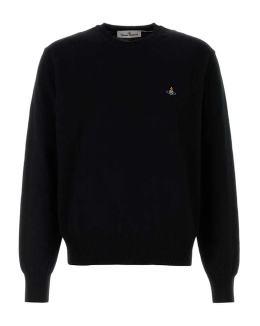 Vivienne Westwood Trui Verfraaid Met Orb-Logo in het Black voor heren