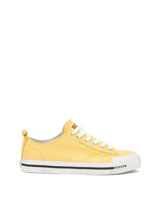 DIESEL Yellow Baskets En Toile for men