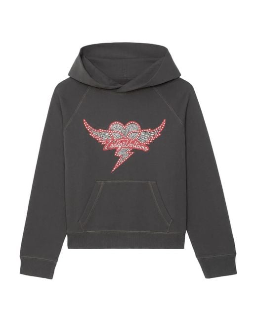 Zadig & Voltaire Gray Georgy Embellished Sweatshirt