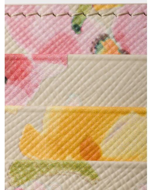 Prada Pink Floral-Print Cardholder