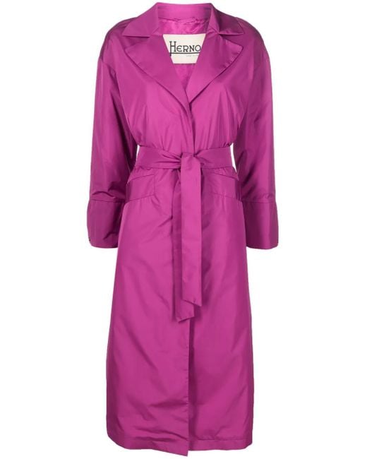 Herno Pink Belted Trench Coat