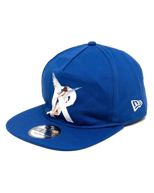Represent Blue Slogan-Embroidery Cotton Cap for men