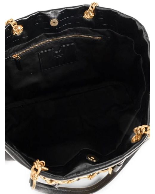 Balmain Black Shopper Mit Monogrammmuster