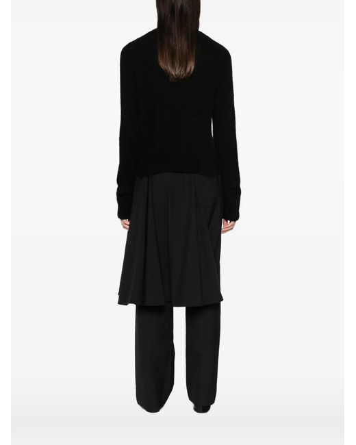 Lisa Yang Black Solene Crew-Neck Long-Sleeve Sweater