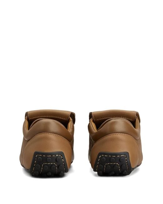 Tod's Brown Leather Strap Trainers for men
