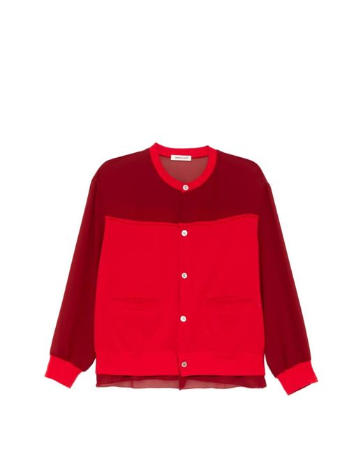 Undercover Red Button Pocket Cardigan for men