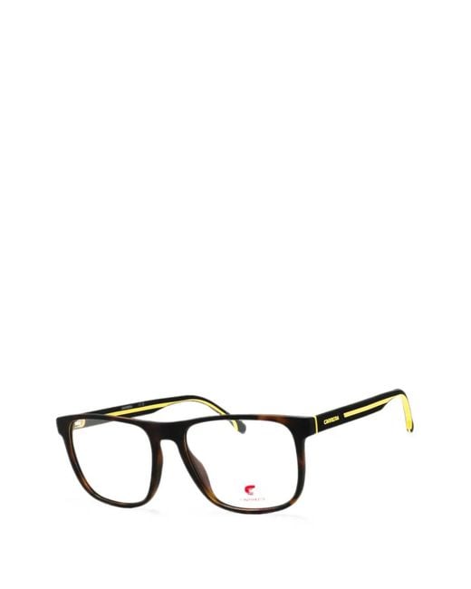 Carrera Black Tortoiseshell-Effect Rectangle-Frame Glasses for men