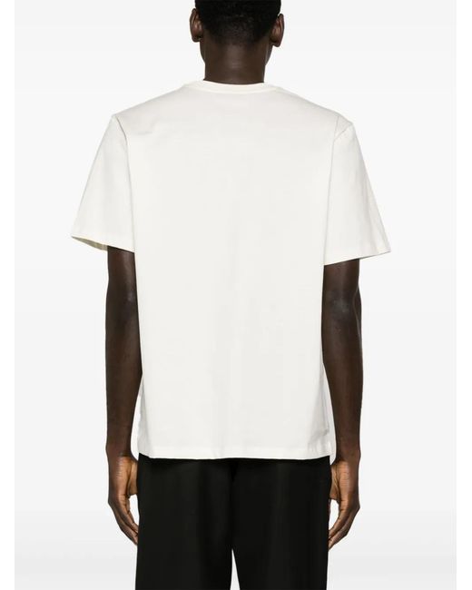 Camiseta con logo estampado MSGM de hombre de color White