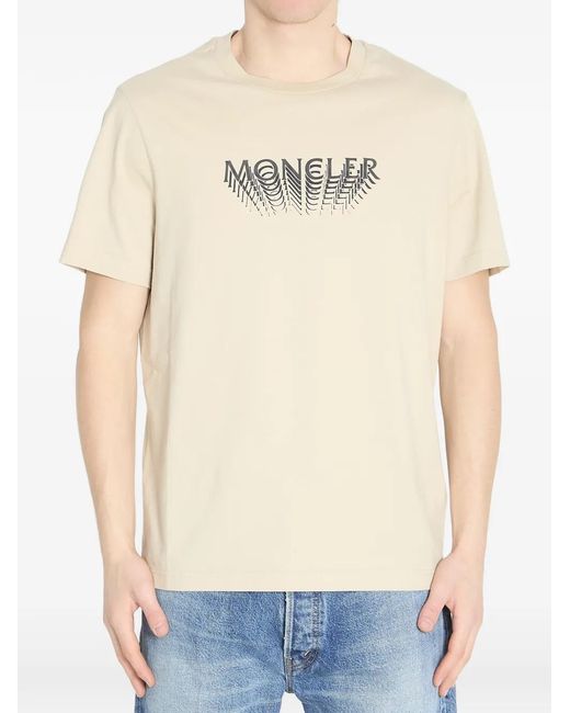 Moncler Natural T-Shirts And Polos for men
