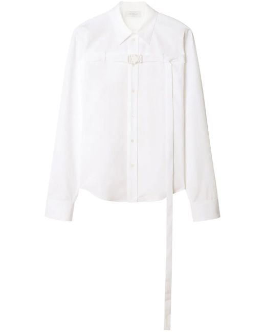 Off-White c/o Virgil Abloh White Off- Shirt With Cut-Out Detail