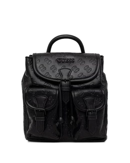 Guess Black Litzy Buckle-Fastening Backpack