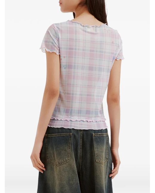 Mini Cream White Graphic-Print Cotton T-Shirt